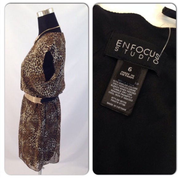 En Focus Tiger Animal Print Dress - Picture 2 of 3